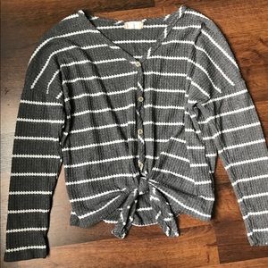 💙 3/$15 Altrd State Grey Striped Sweater
